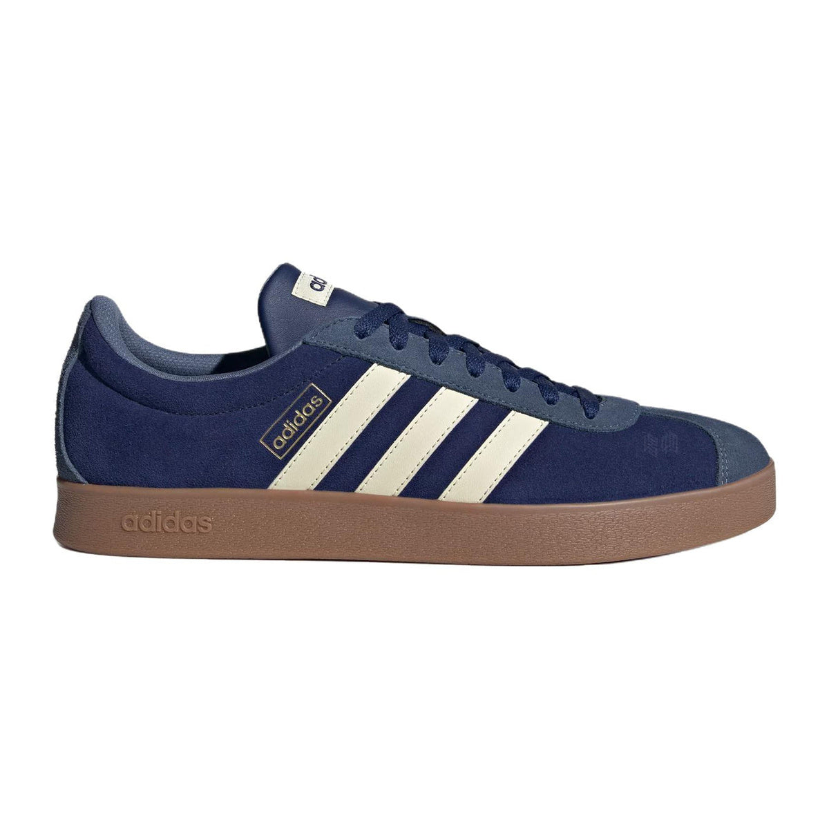 adidas VL Court Classic Unisex Retro T-Toe Low-Top Sneakers - Navy