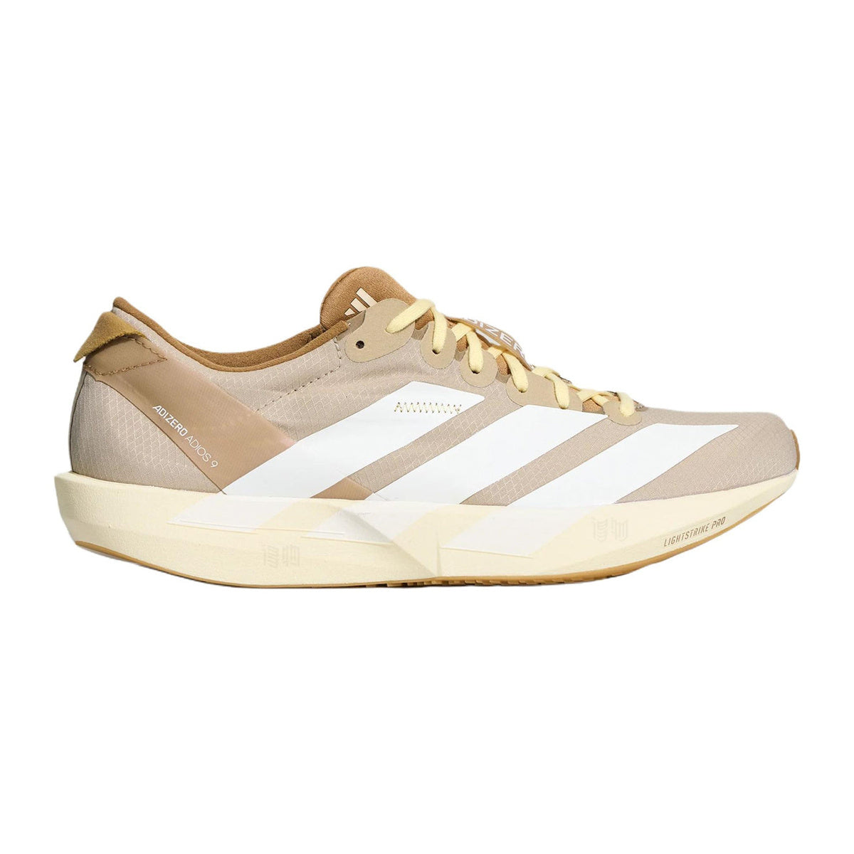 adidas Adizero Adios 9 Women's Low-Profile Running Shoes - Beige/Brown/White