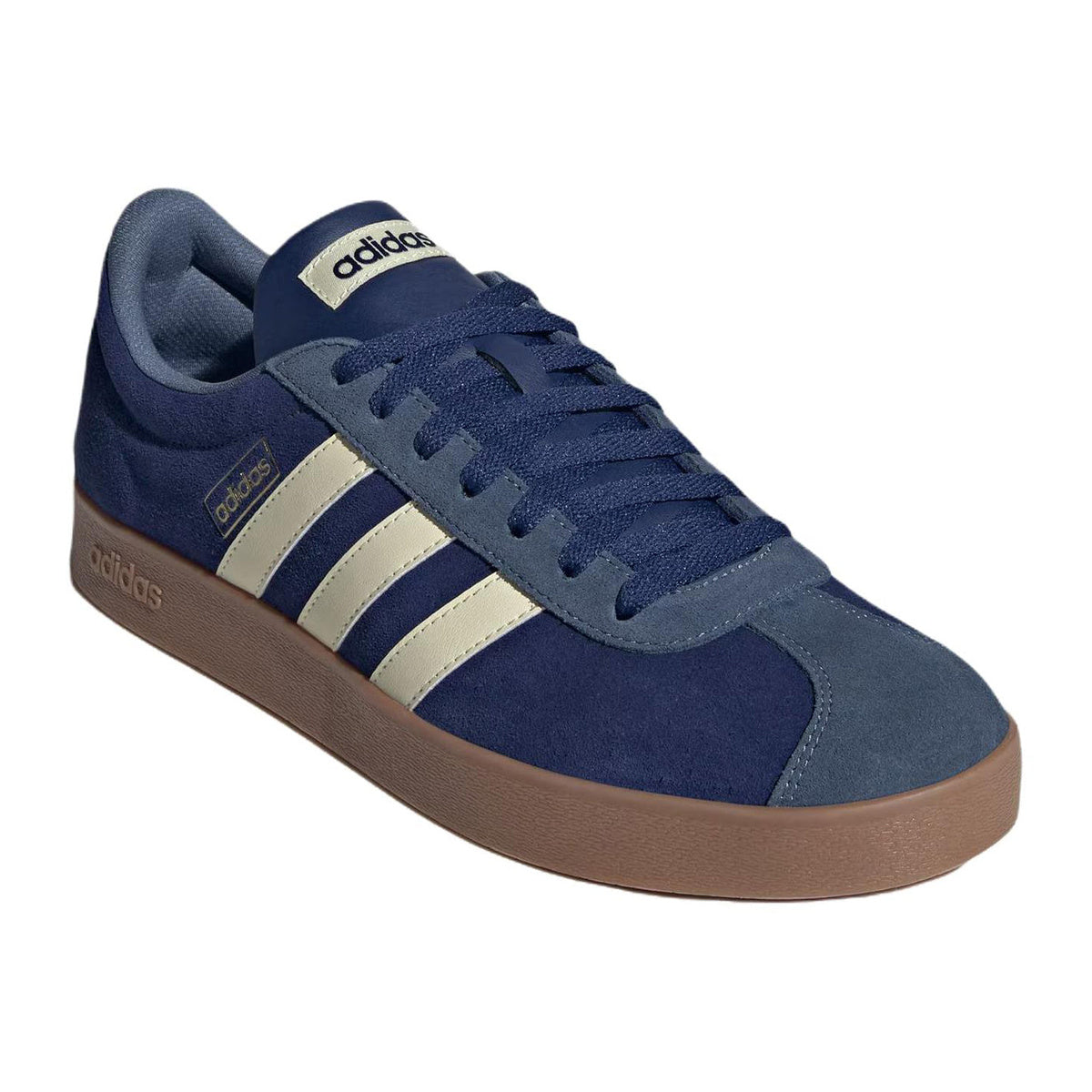 adidas VL Court Classic Unisex Retro T-Toe Low-Top Sneakers - Navy