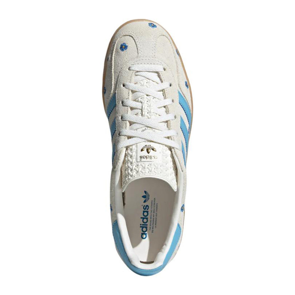 adidas Originals GAZELLE Floral Low-Top Sneakers - Beige/Light Blue
