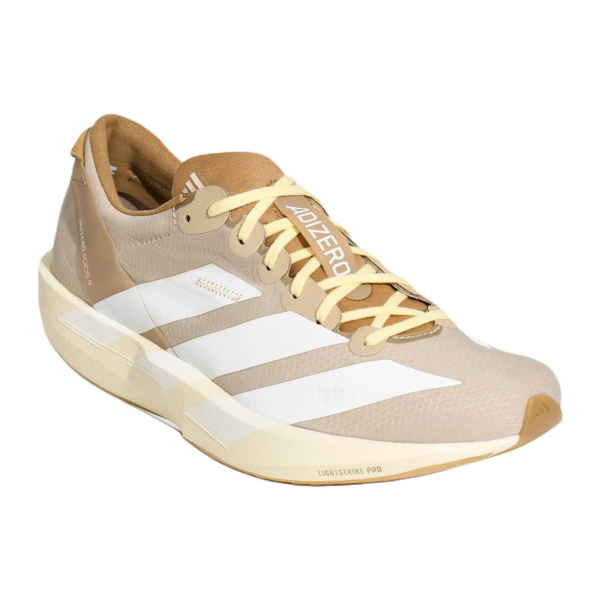 adidas Adizero Adios 9 Women's Low-Profile Running Shoes - Beige/Brown/White