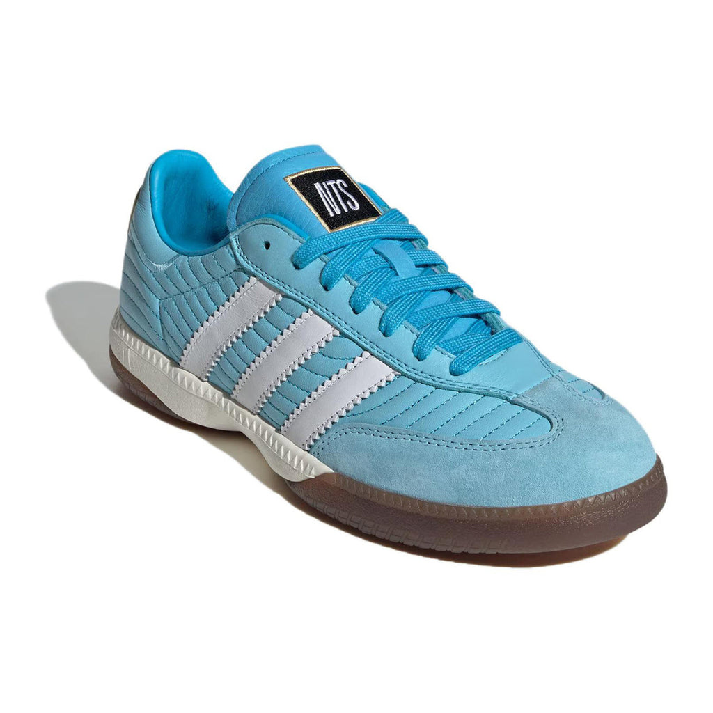 adidas Originals × NTS RADIO SAMBA MN Unisex Leather Low-Top Sneakers - Blue/White