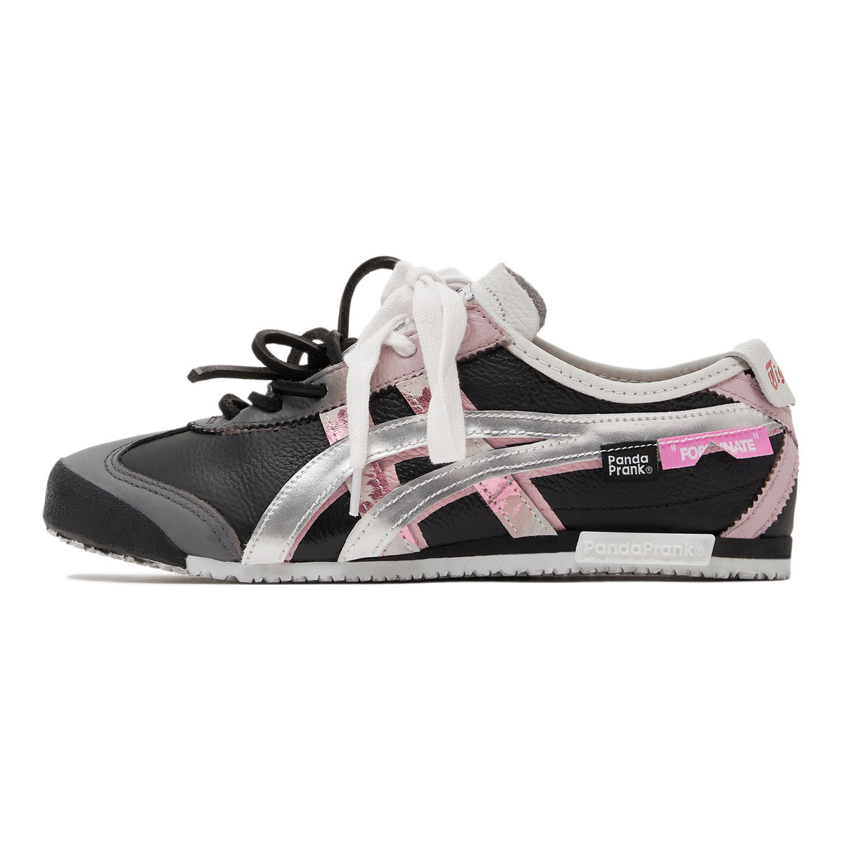 Onitsuka Tiger × Panda Prank Special-Edition Unisex Sneakers – Black/Silver/Pink – product image 1