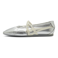 Onitsuka Tiger GYMNARINA Women's Mary Jane Flats – Silver/Cream – product image 1