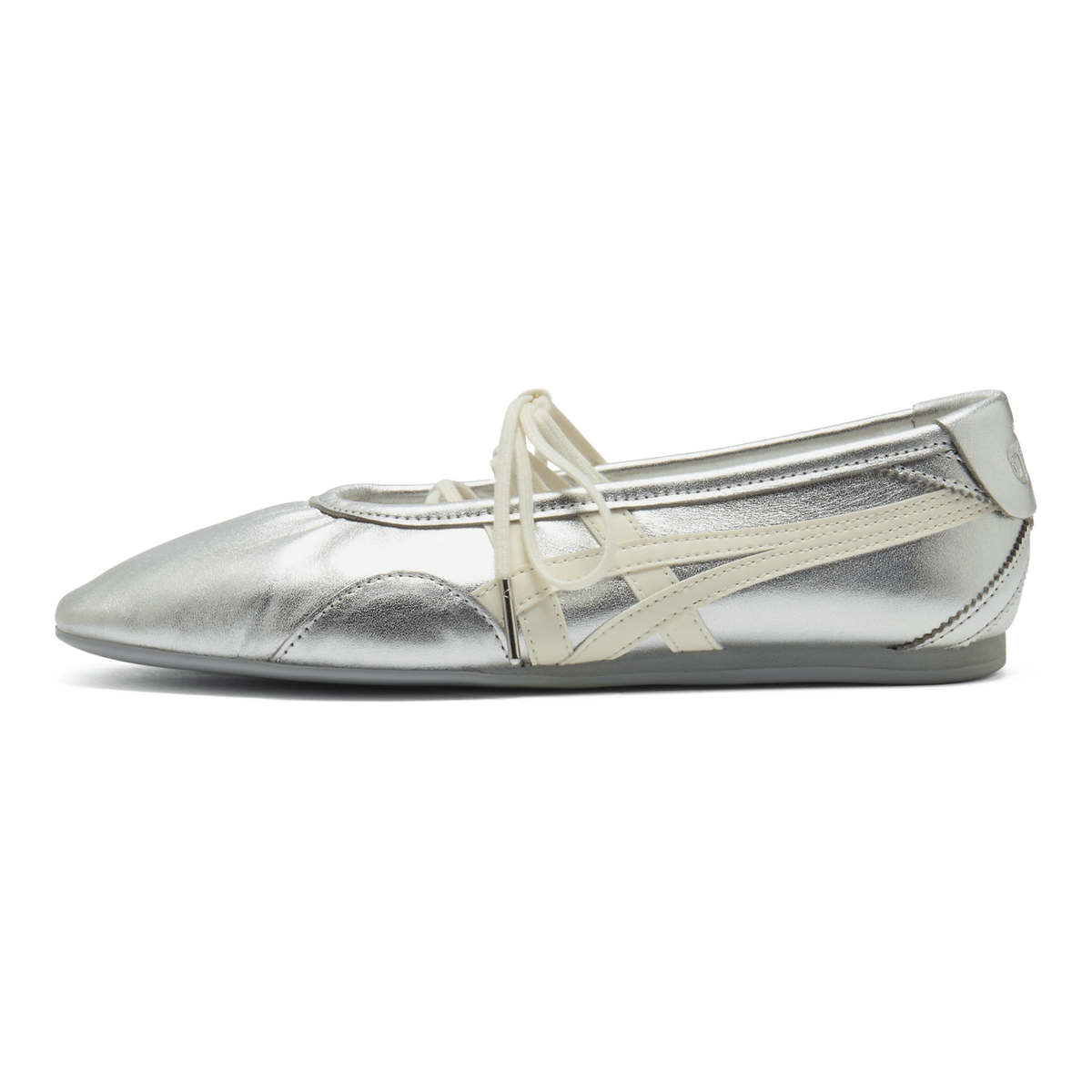 Onitsuka Tiger GYMNARINA Women's Mary Jane Flats – Silver/Cream – product image 1