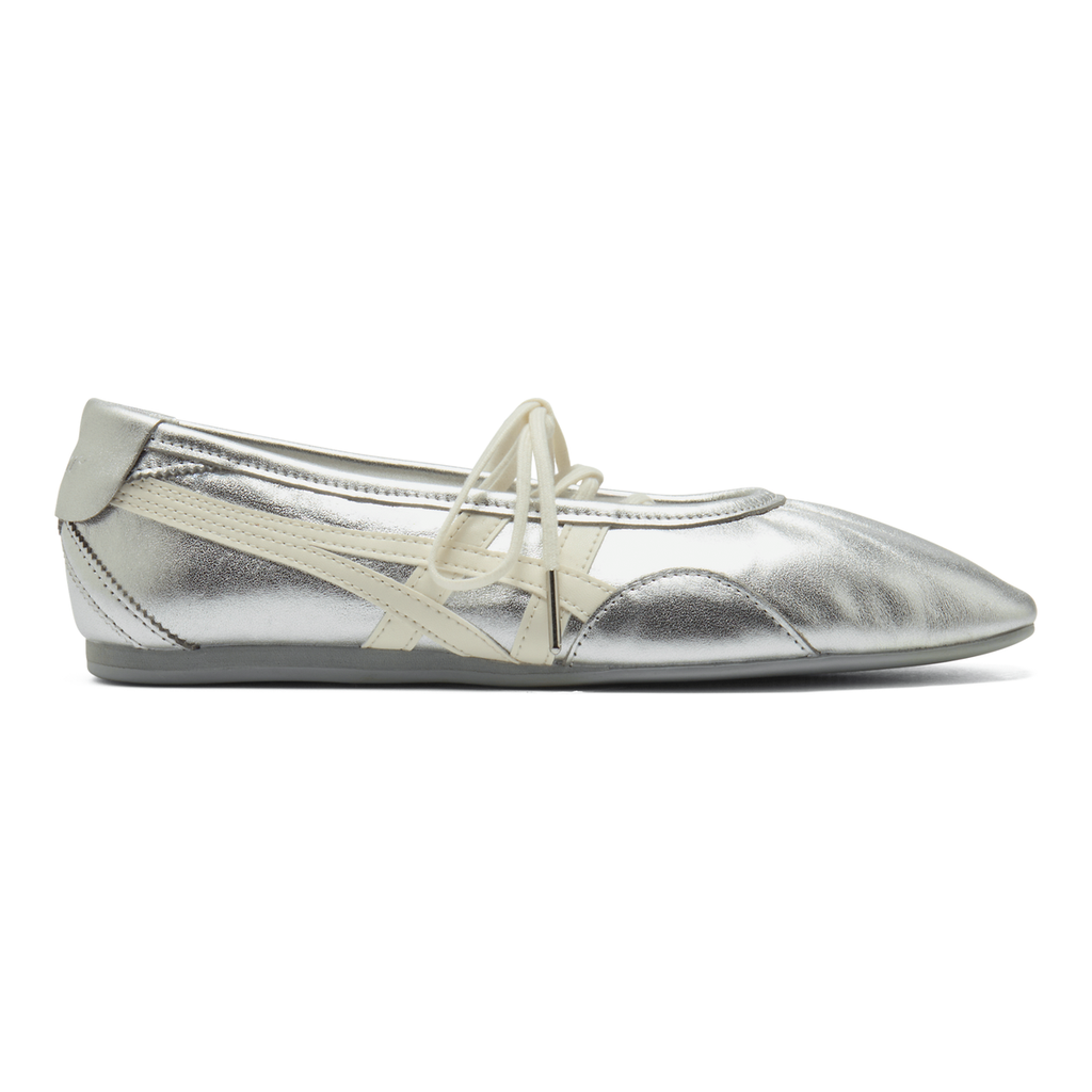 Onitsuka Tiger GYMNARINA Women's Mary Jane Flats – Silver/Cream – product image 2