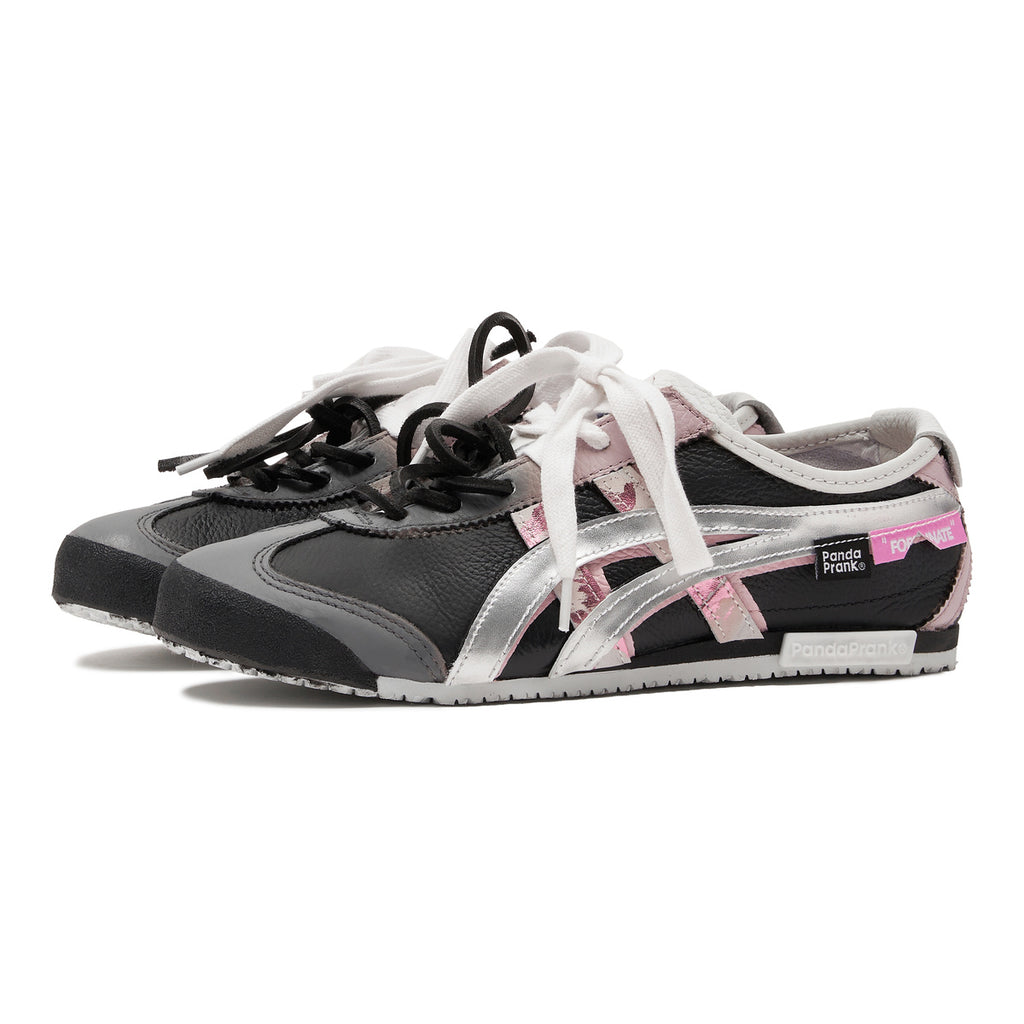Onitsuka Tiger × Panda Prank Special-Edition Unisex Sneakers – Black/Silver/Pink – product image 3