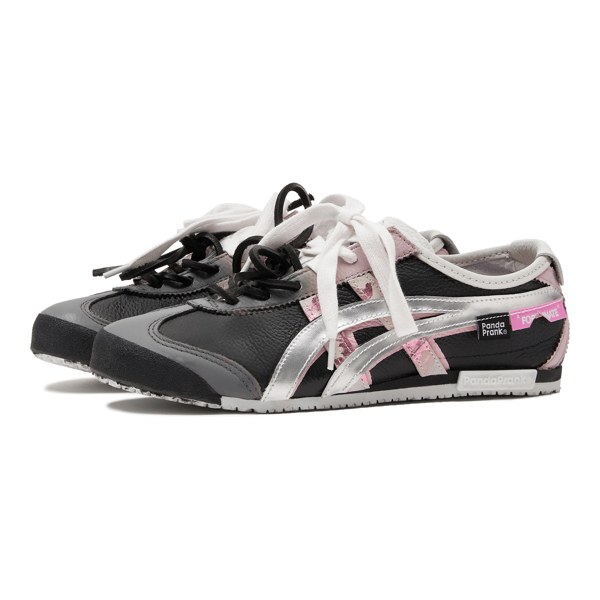 Onitsuka Tiger × Panda Prank Special-Edition Unisex Sneakers – Black/Silver/Pink – product image 3