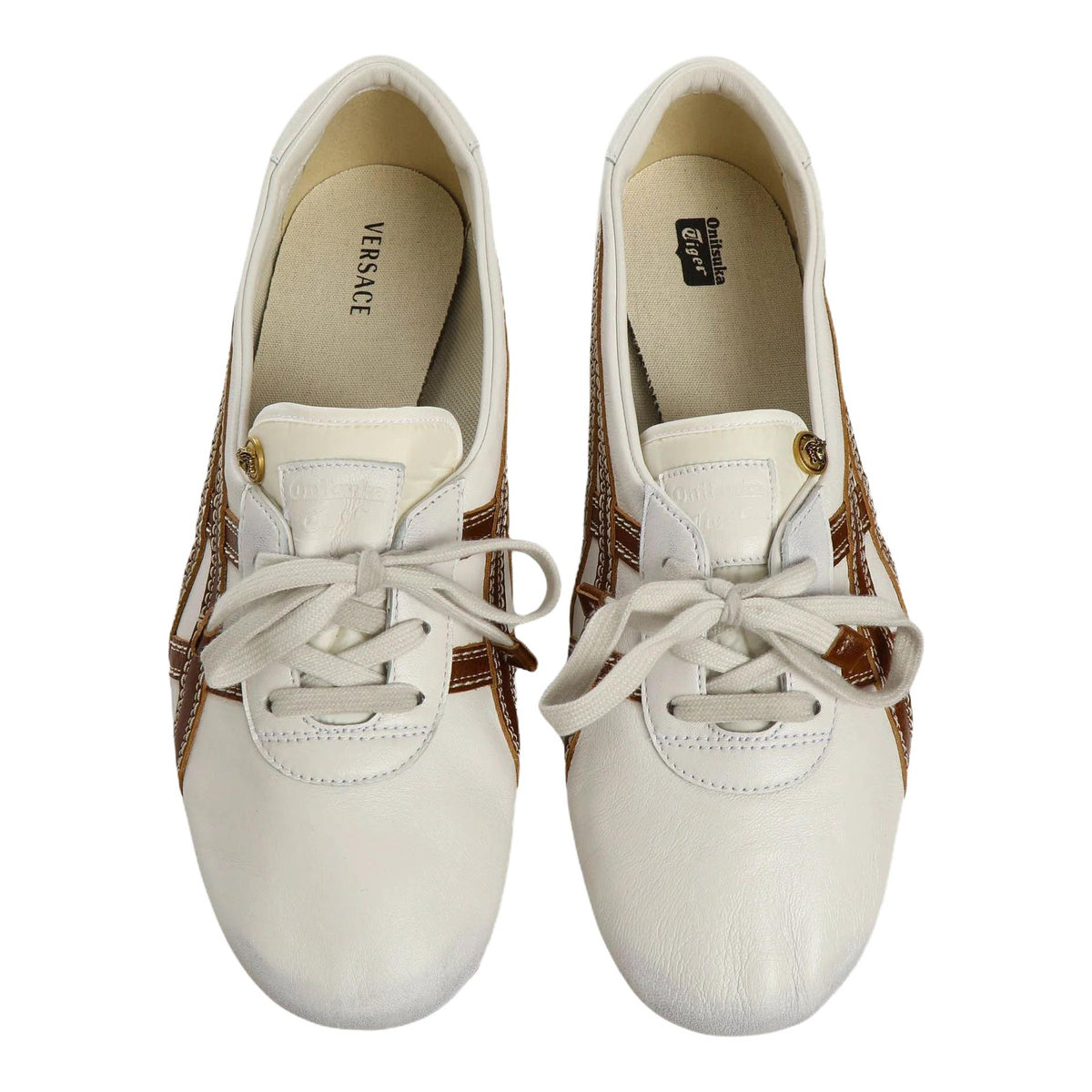 Versace × Onitsuka Tiger Tai-Chi Unisex Sneakers – White/Brown – product image 3