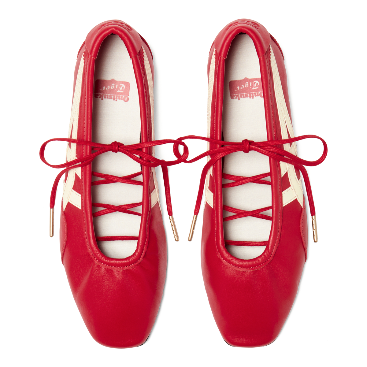 Onitsuka Tiger GYMNARINA Women's Mary Jane Flats – Red/Cream – product image 4