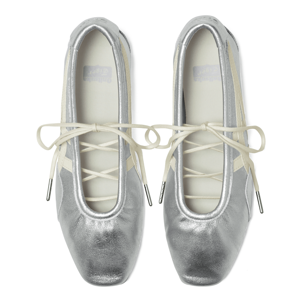 Onitsuka Tiger GYMNARINA Women's Mary Jane Flats – Silver/Cream – product image 4